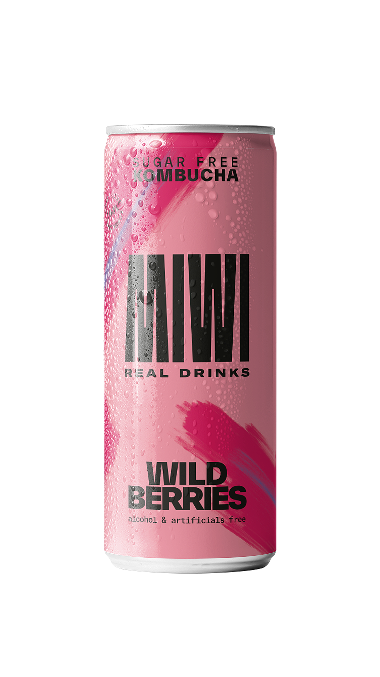 KOMBUCHA WILD BERRIES | 12 latas 25cl - MIWI REAL DRINKS