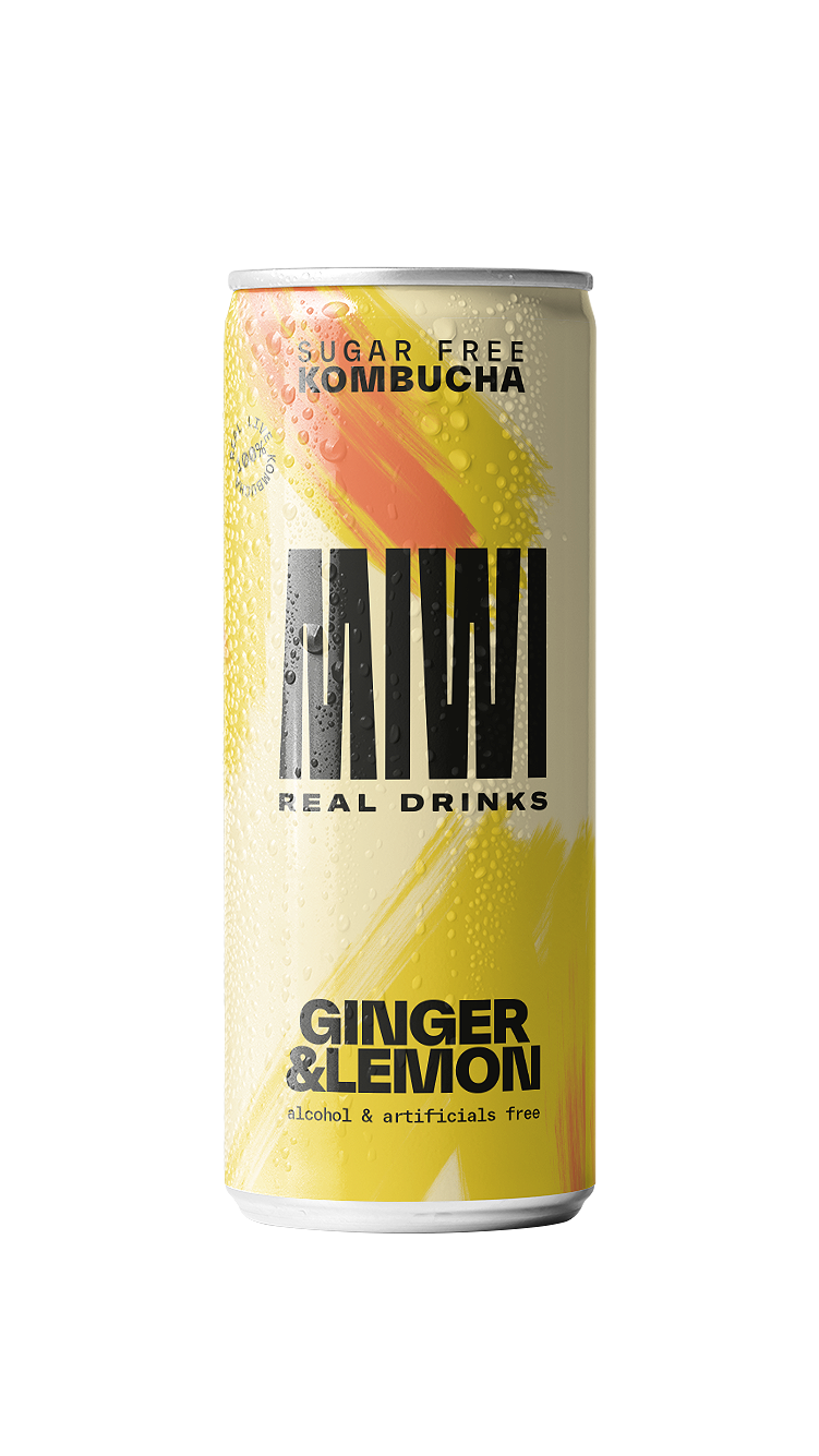 KOMBUCHA GINGER & LEMON | 12 latas 25cl - MIWI REAL DRINKS