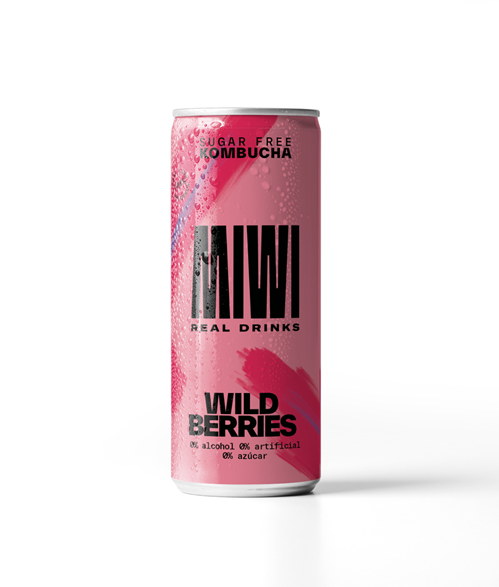 KOMBUCHA WILD BERRIES | 12 latas 25cl - MIWI REAL DRINKS