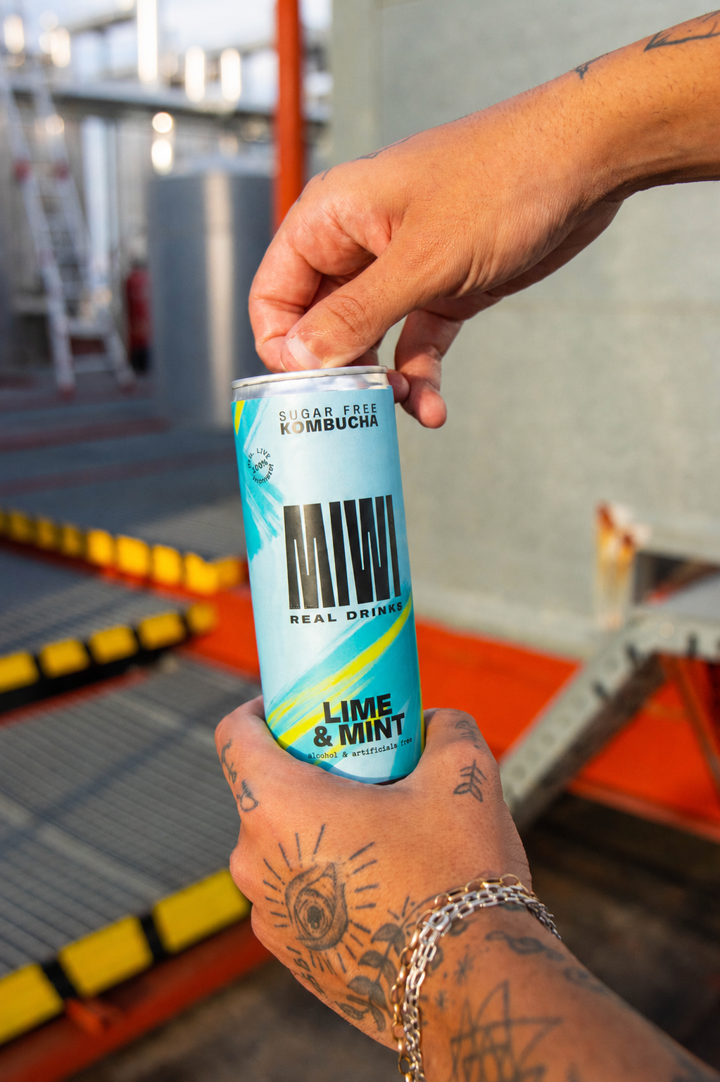 KOMBUCHA LIME & MINT | 12 latas 25cl - MIWI REAL DRINKS